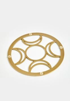 KEO1 TRIPLE MOON BRASS COASTER Lifestyle