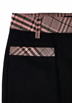 LVT1 Bottoms LOVEBUZZ SPLICED CROP TROUSERS