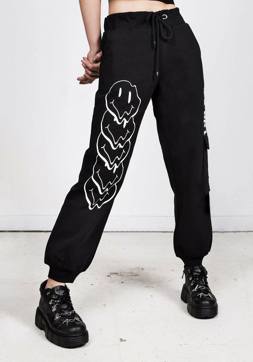 DMT1 Melting Face Cargo Joggers Bottoms 3 DMT1 Melting Face Cargo Joggers Bottoms