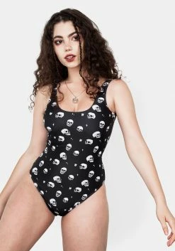 DIF1 BONES SCOOP BACK SWIMSUIT