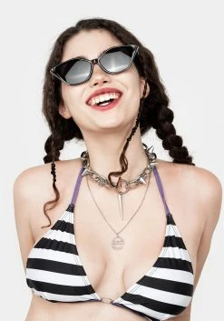 DIF1 PARALLEL LINES TRIANGLE BIKINI TOP