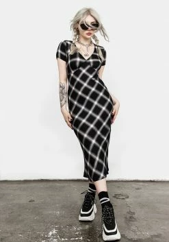 MET1 SINGLES BIAS CUT MIDI DRESS