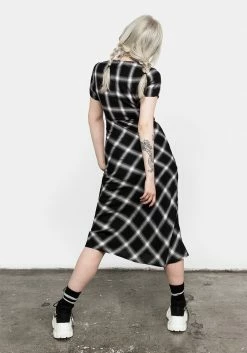 MET1 SINGLES BIAS CUT MIDI DRESS
