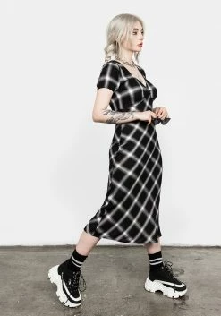 MET1 SINGLES BIAS CUT MIDI DRESS