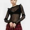 MET1 Mourning Ruffle Top