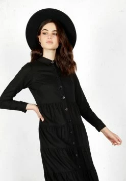 MET1 Dresses Shade Tiered Maxi Linen Dress