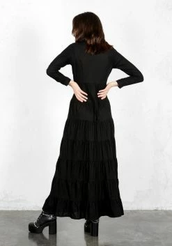 MET1 Dresses Shade Tiered Maxi Linen Dress