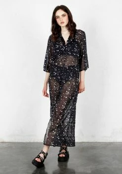 MET1 Dresses Cosmos Sheer Kaftan Dress