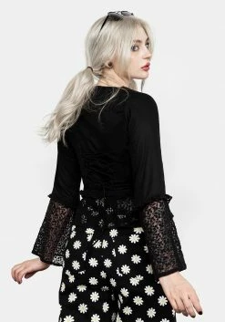 MET1 FREYA FLUTE SLEEVE TOP Tops