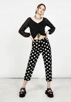 MET1 Maria Ruched Sheer Sleeve Top