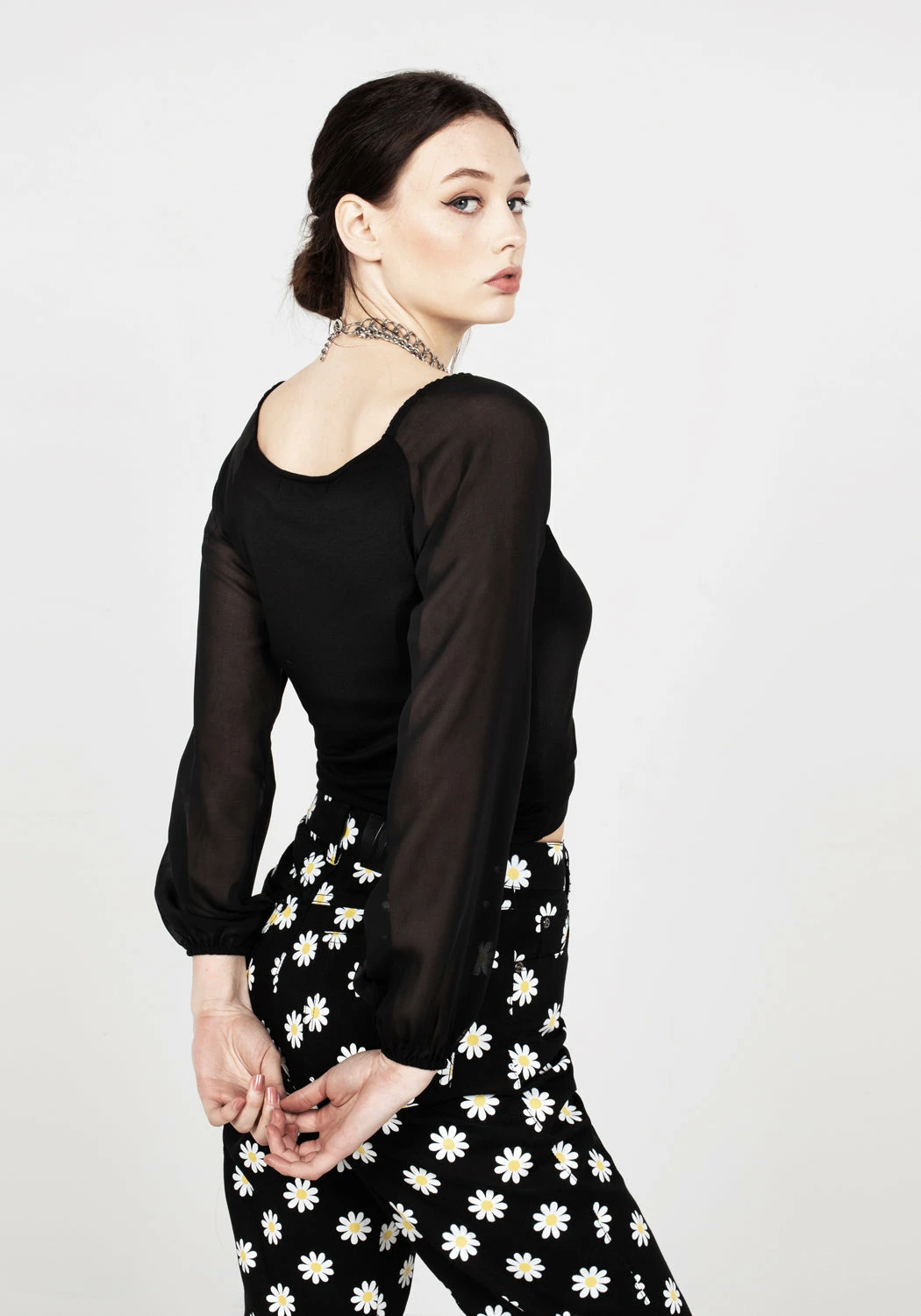 MET1 Maria Ruched Sheer Sleeve Top 5 MET1 Maria Ruched Sheer Sleeve Top