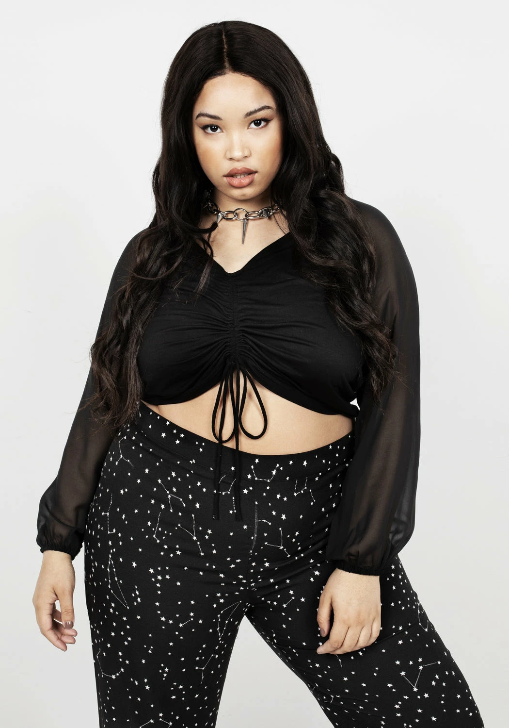 MET1 Maria Ruched Sheer Sleeve Top 7 MET1 Maria Ruched Sheer Sleeve Top