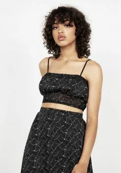 MET1 Tops Spectral Ruched Crop Top