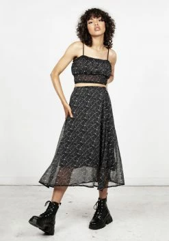 MET1 Tops Spectral Ruched Crop Top