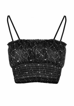 MET1 Tops Spectral Ruched Crop Top