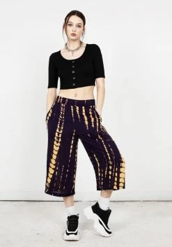MET1 Skylar Flowy Crop Trousers Bottoms