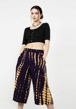 MET1 Skylar Flowy Crop Trousers Bottoms