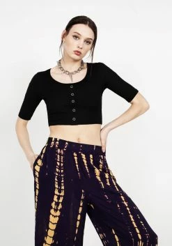 MET1 Skylar Flowy Crop Trousers Bottoms