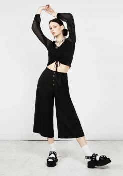 MET1 Mildred Flowy Crop Trousers Bottoms