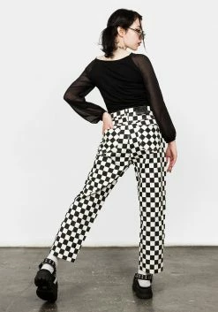 MET1 CHECKER JEANS