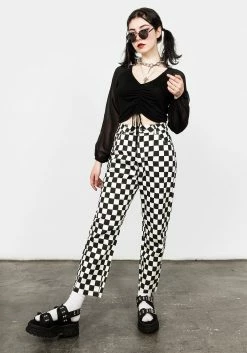 MET1 CHECKER JEANS