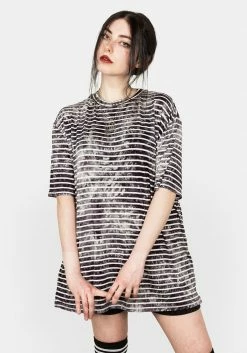 MET1 HAZE STRIPE OVERSIZED TEE