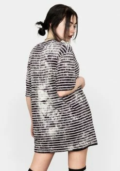 MET1 HAZE STRIPE OVERSIZED TEE