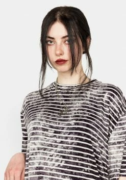 MET1 HAZE STRIPE OVERSIZED TEE