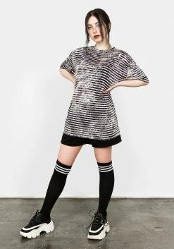 MET1 HAZE STRIPE OVERSIZED TEE