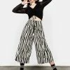 MET1 Bottoms DARK WAVE CROP TROUSERS