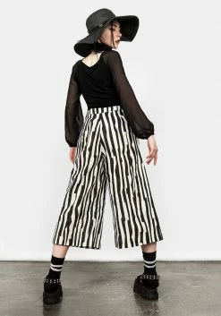MET1 Bottoms DARK WAVE CROP TROUSERS