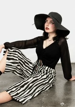 MET1 Bottoms DARK WAVE CROP TROUSERS 12 MET1 Bottoms DARK WAVE CROP TROUSERS