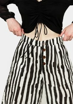 MET1 Bottoms DARK WAVE CROP TROUSERS 13 MET1 Bottoms DARK WAVE CROP TROUSERS