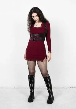 DDS1 Dresses LAETITIA LACE TRIM MINI BODYCON DRESS