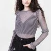 MET1 Tops MOURNING RUFFLE TOP GHOST GREY