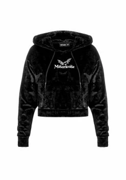 AMP1 Noughty Crop Velour Hoody