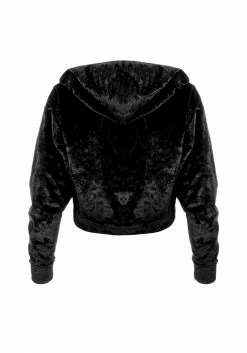 AMP1 Noughty Crop Velour Hoody