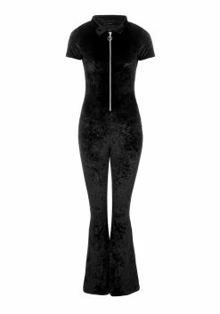 AMP1 Foxy Zip Up Velour Flared Jumpsuit 20 AMP1 Foxy Zip Up Velour Flared Jumpsuit