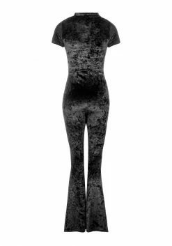 AMP1 Foxy Zip Up Velour Flared Jumpsuit 21 AMP1 Foxy Zip Up Velour Flared Jumpsuit