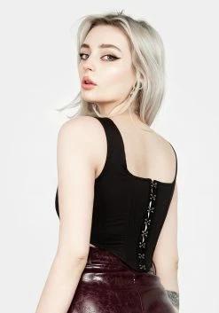 CHI1 VINCI FAUX LEATHER CORSET TOP 15 CHI1 VINCI FAUX LEATHER CORSET TOP