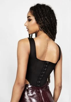 CHI1 VINCI FAUX LEATHER CORSET TOP 19 CHI1 VINCI FAUX LEATHER CORSET TOP