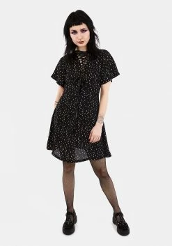 CHI1 BLASPHEME LACE UP MINI DRESS 14 CHI1 BLASPHEME LACE UP MINI DRESS