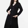 DDS1 DOLLSOME BUTTON DOWN JERSEY MIDI DRESS Dresses