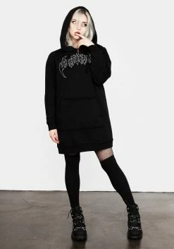 DDS1 Tops VOID DISTRESSED HOODY DRESS