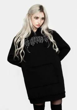 DDS1 Tops VOID DISTRESSED HOODY DRESS