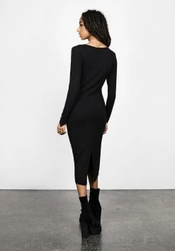 DDS1 VAMPIRA V-NECK MIDI DRESS
