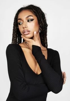 DDS1 VAMPIRA V-NECK MIDI DRESS