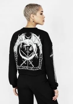 DDS1 Tops SMAUG LONG SLEEVE CROP SWEATER