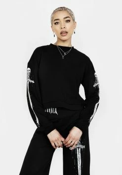 DDS1 Tops SMAUG LONG SLEEVE CROP SWEATER 16 DDS1 Tops SMAUG LONG SLEEVE CROP SWEATER