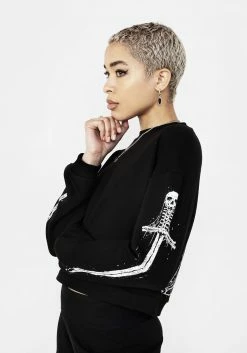 DDS1 Tops SMAUG LONG SLEEVE CROP SWEATER 19 DDS1 Tops SMAUG LONG SLEEVE CROP SWEATER